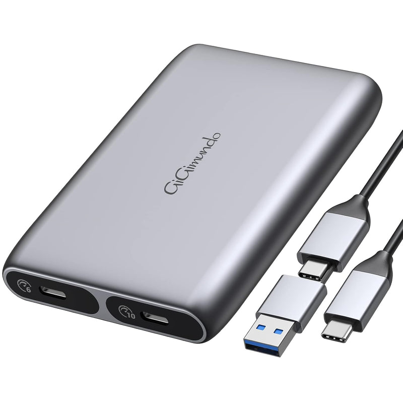 Dual-Bay M.2 Nvme+Sata Ssd Enclosure,Type-C To Type-C/Usb-A M2 Adapter For M K