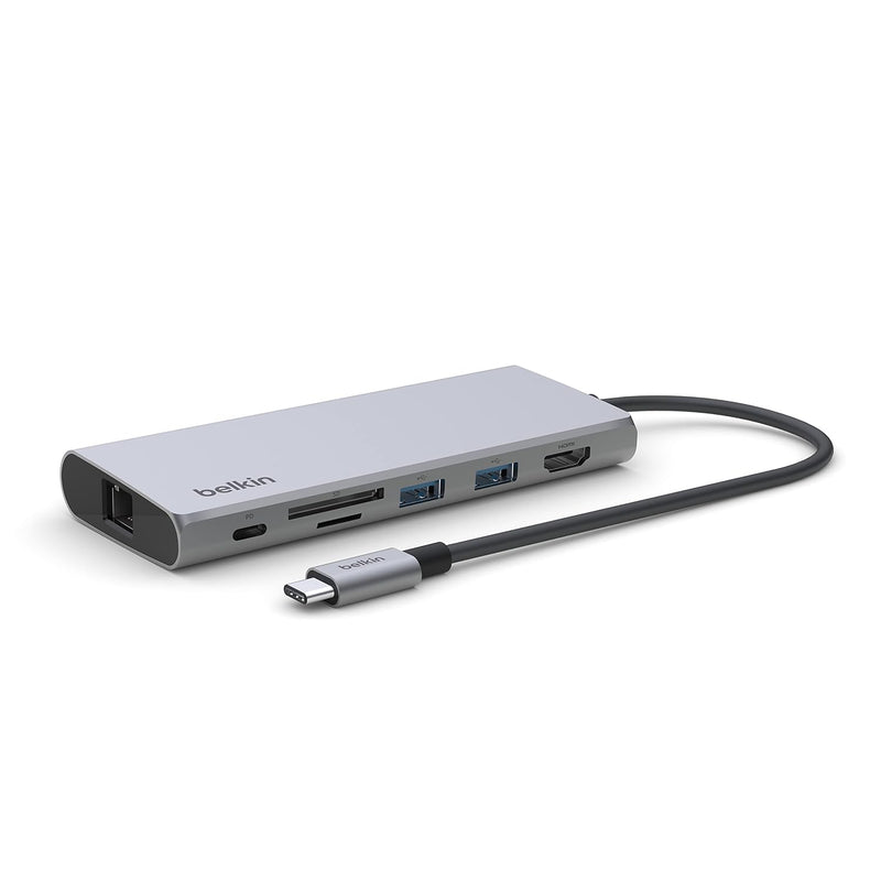 Belkin 7-in-1 USB Type C Hub, Adapter Dongle with 4K 60Hz HDMI, 100W Power Del