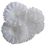 4 Pcs White Lace Bouquet Collar Wedding Bridal Bouquet Holder Collar For Flower Decoration Supplies