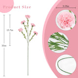 Carnations Artificial Flowers 6Pcs Fake Silk Carnations 33In Long Flowers For Tall Vases For Wedding Home Table Centerpieces Floral Arrangement(Light Pink)
