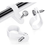 100 Pack 1/2 Inch Rope Light Clips With Stainless Steel Screws, P-Style Rope Light Mounting Clips, Outdoor Cable Clips For Christmas Parties Wedding