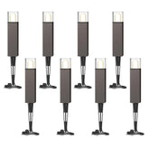 8Pk Bollard Landscape Lighting Kit 2W Led Low Voltage Square Pathway Lights 100 Lumen 2700K Warm White Outdoor Hardwired Walkway Lights Brown Finish Path Lights With Connectors Metal Stakes