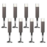 8Pk Bollard Landscape Lighting Kit 2W Led Low Voltage Square Pathway Lights 100 Lumen 2700K Warm White Outdoor Hardwired Walkway Lights Brown Finish Path Lights With Connectors Metal Stakes