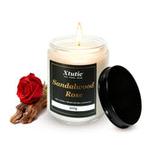 Scented Soy Candles, 7Oz In White Frosted Jar - 50-Hour Burn Time, Aromatherapy Candle For Home Decor, Cozy Gifts For Any Occasion,Ideal Gifts For Women(Sandalwood Rose)