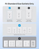 Flat Plug Power Strip 4 Outlets 4 USB Ports 2 USB C 3FT 900J Surge Protector