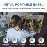 Art Easel Stand For Painting And Sign - Aluminum 66 Inch Metal Tripod Adjustable Portable Easels For Display - Canvas Stand For Floor Drawing - Gifts For Artists Woman Or Teen Art Supplies