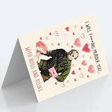 Horror Valentines Day Gifts For Her, Spooky Goth Halloween Anniversary Birthday Gift Card For Wife Girlfriend, Scary Movie Killer Love Card