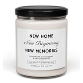 -New Home Candle – New Home, New Beginning, New Memories | Housewarming Gift For Homeowners, New Apartment, Moving Celebration