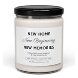 -New Home Candle – New Home, New Beginning, New Memories | Housewarming Gift For Homeowners, New Apartment, Moving Celebration