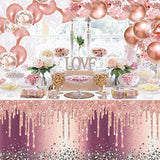 Rose Gold Birthday Party Decorations,Happy Birthday Banner,Fringe Curt