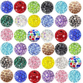 100PCS 10mm Sparkly Rhinestone Beads for Jewelry, Pens, and Crafting