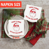 There’S Some Hos In This House Napkins, Funny Christmas Party Decorations, Christmas Xmas Holiday Party Decorations, Christmas Friendsmas Birthday Party Supplies(5 X 5 In, Red Foil, 50-Pack)