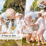 36 Inch Gender Reveal Balloon, Pink & Blue Confetti for Boy or Girl Reveal