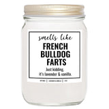 You Nique Designs French Bulldog Candle, 8 Oz, French Bulldog, Frenchie Dad Gifts For Men Women, French Bull Dog Candle, White All Natural Soy Vegan Aromatherapy Candles (Lavender & Vanilla)