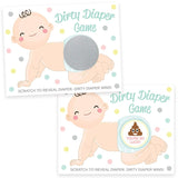 Baby Shower Game – Dirty Diaper Scratch Off Raffle, Boy Or Girl, 30 Cards And Stickers