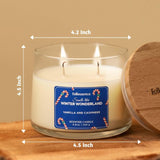 Christmas Candles- 8.8 Oz |Vanilla, Cashmere Scented Winter Candles For Home, Women, Gifts For Her |Soy, Non Toxic, Holiday Candle With 30 Hrs Burntime For Aromatherapy, Christmas Gifts