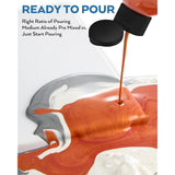 8 Colors 8.45Oz Metallic Acrylic Pour Paint Supplies Kit, Large Volume Ready To Pour Premixed High Flow Pouring Paint Set With Silicone Pouring Oil, Gloves, Instructions For Beginner Diy