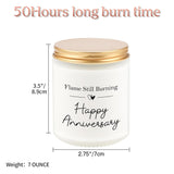 Happy Anniversary Couple Gifts - 10Th, 25Th, 40Th, 50Th Wedding Anniversary Candle Gifts For Him, Her, Husband, Wife - 7Oz Lavender Soy Wax Scented Candle