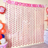 Pink Dog Birthday Party Decorations: Paw Print Foil Fringe Curtains