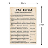 60Th Birthday Party Games, 1966 Trivia Games, Birthday Party Supplies For Adults, Fun 1966S Party Game?Pack Of 30 Cards