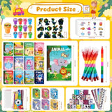 96Pcs Kids Party Favors Mini Coloring Books Crayon Slap Bracelets Stickers Set Bulk For Kids 4-8-12 Classroom Birthday Gifts Goodie Bags Pinata Stuffers School Rewards Crafts Supplies