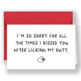 Cute Dog Paws Mother’S Day Card For Mom, Funny Father’S Day Card, Lovely Kissed You Card For Mom Or Dad