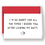 Cute Dog Paws Mother’S Day Card For Mom, Funny Father’S Day Card, Lovely Kissed You Card For Mom Or Dad