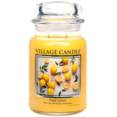 Fresh Lemon Large Apothecary Jar, Scented Candle, Yellow, 21.25 Oz.