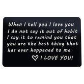 Valentines Day Gifts For Men Engraved Wallet Insert Card For Boyfriend Husband Christmas Birthday Gifts I Love You Gifts For Him Fiance Anniversary Card