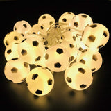 3 M / 9.8 Ft 20 Lights Battery Powered Football Soccer Shape Led String Lights For Indoor/Outdoor Halloween Christmas Th