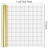 Gold Wrapping Paper Roll - 17 In X 16.4 Ft(23.3 Sq.Ft.) Metallic Gold Solid Color Gift Wrap With Grid Cutting Lines For Christmas, Wedding, Birthday, Valentines Day, Mothers Day, Baby Shower