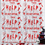 2 Pack Bloody Halloween Foil Fringe Curtains 6.6x3.3ft Scary Party Backdrop Decor
