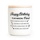 Best Friend Birthday Gifts For Women Men, Funny Friendship Gifts For Woman Candles, Happy Birthday Gift For Friends Sister Bestie Bff Coworker Classmate, Funny Lavender Candles 7Oz