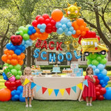 Back To School Balloon Garland Arch Kit Rainbow Balloons With School Theme Mylar Foil Balloons For Back To School Decoration First Day Of School Party Supplies Classroom Decoration