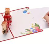 3D Pop-Up Love Cards With Envelopes Valentines Day Card Red Love Heart 10.2" X 7" Greeting Card