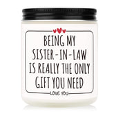 Funny Sister In Law Gifts, Candle Gifts For Sister In Law On Christmas, Birthday, Wedding, Soy Wax Scented Candles Present