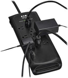 Surge Protector Power Strip 4200J 2 USB Ports 8 Ft Braided Extension Cord
