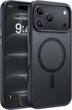 Magnetic Shockproof Phone Case for iPhone 18 Pro Max Black Protective Cover MagSafe Compatible Matte Finish Drop Protection