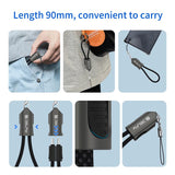 USB-C to USB-C Keychain Short Cable 8 Inch Braided Emergency Charger with Zinc Alloy Metal Housing Compact USB-C Cable for MacBook, iPhone 17 Pro