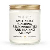 Book Lovers Gifts, Funny Gifts For Book Lovers, Birthday Bookish Presents For Readers Librarian Bookworm - Handmade Lavender Candle 7Oz