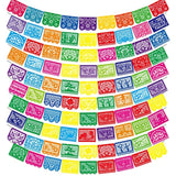 10 Pack Mexican Party Banners Total 170 Feet, Paper Picado Banner Mexican Party Decorations Day Of The Dead Fiesta Decorations For Dia De Los Muertos Decor Supplies