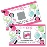 Big Dot of Happiness Spa Day - Girls Makeup Party Game Scratch Off Cards - 22 Count