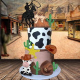 Cowboy Cake Decorations Cow Hat And Boot Cake Toppers For Western Cowboy Cowgirl Theme Party Birthday Baby Shower Party Supplies