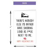 Naughty Valentines Day Gift For Husband, Funny Valentines Day Cards For Boyfriend, Romantic Vday Gifts For Fiance Hubby, Humorous Snoring Anniversary Card