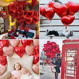 10Pcs Red Foil Heart Shaped Balloons 18 Inch Heart Mylar Balloons For Baby Shower Wedding Valentine Decorations Love Balloons Party Decorations
