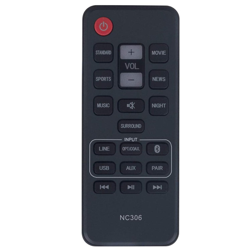 Nc306Uh Nc306 Replacement Remote Control Fit For Sanyo Soundbar Fwsb415E-A Sou