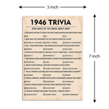 80Th Birthday Party Games, 1946 Trivia Games, Birthday Party Supplies For Adults, Fun 1946S Party Game?Pack Of 30 Cards