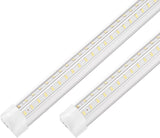 2 Pack 4FT LED Shop Lights 50W 7000LM 6500K V Shape Linkable Garage Warehouse Lights