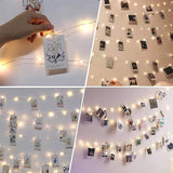 Photo Clip String Light - 33Ft 100Led Fairy Lights With Clips For Pictures With Timer, Photo Light With 50 Clear Clips F