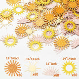 240pcs Boho Sun Confetti – Retro Baby Shower & Birthday Table Decor